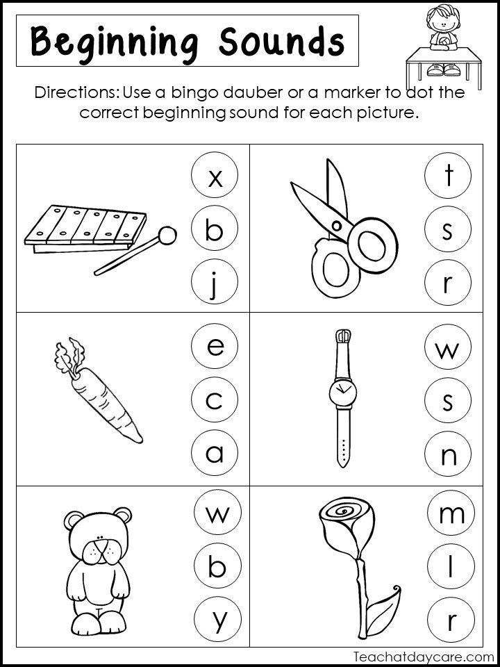 Kick Start Kindergarten – Set B: Beginning Sounds by T. Hutchens