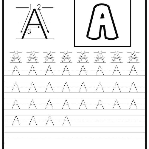 Numbers Tracing Worksheets Handwriting Practice Preschool - Etsy