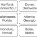 50 States and Capitals Printable Flashcards. US Geography and History ...