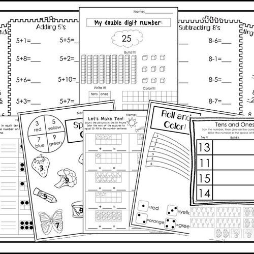286 addition and subtraction worksheets download etsy