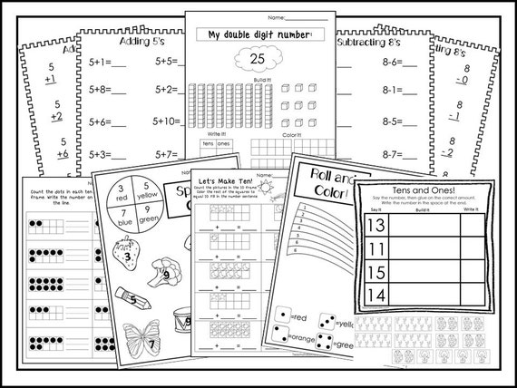 286 addition and subtraction worksheets download etsy ireland