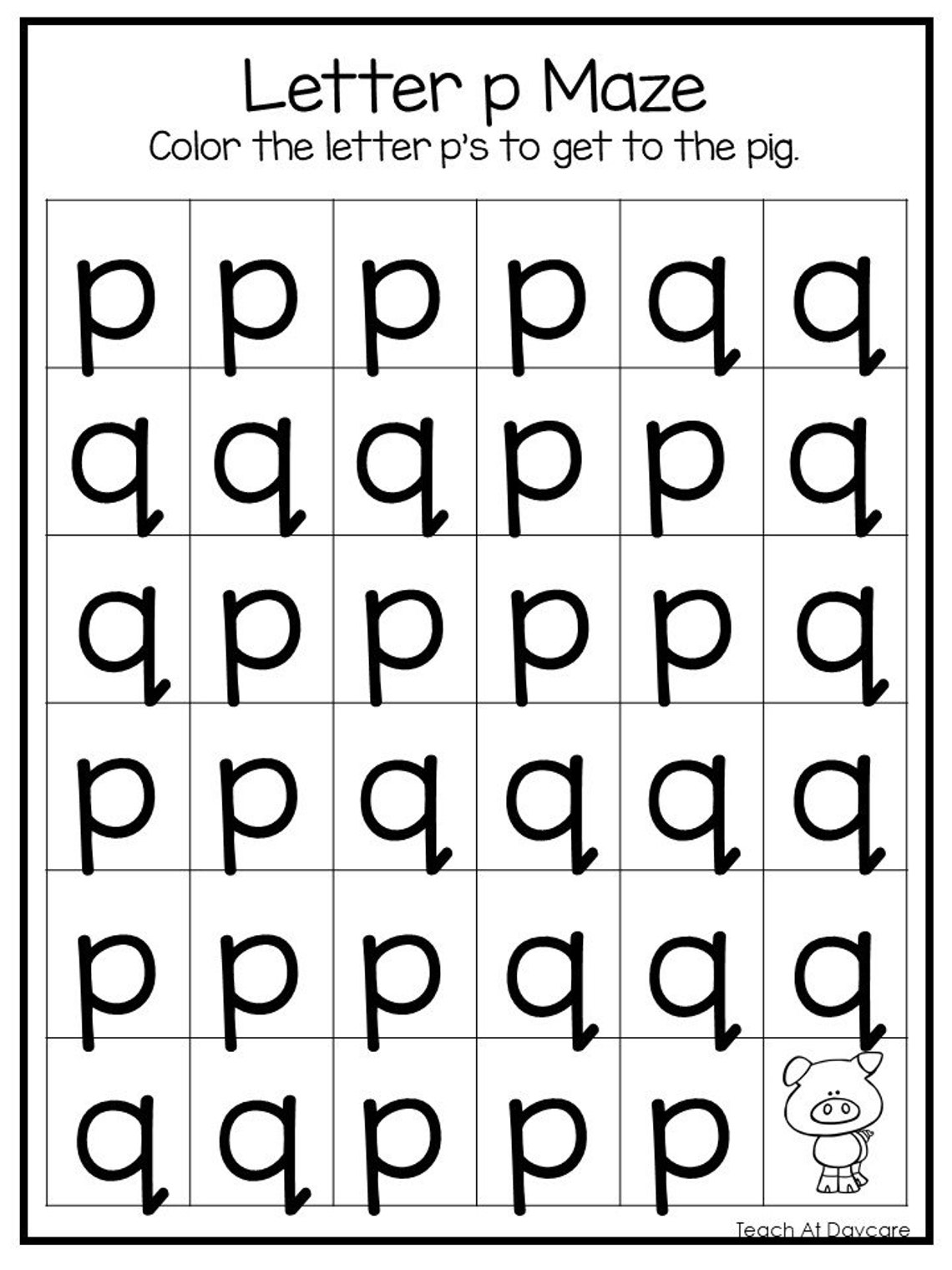 40 No Prep p and q Letter Reversal Worksheets and Activities. Etsy
