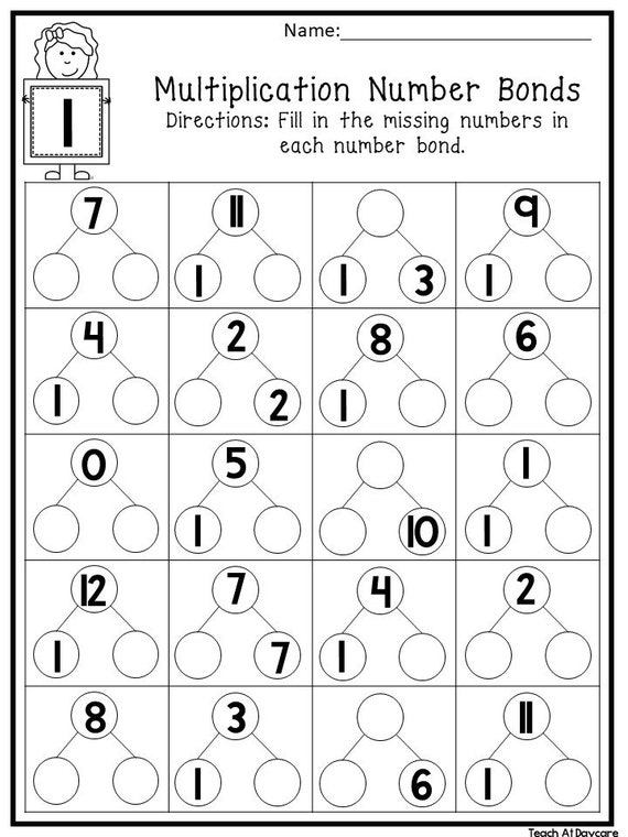 12 Printable Multiplication Number Bonds Worksheets Numbers Etsy 12 Printable Multiplication Number Bonds Worksheets Numbers Etsy