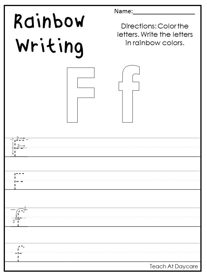 26 printable alphabet rainbow trace the letters worksheets etsy