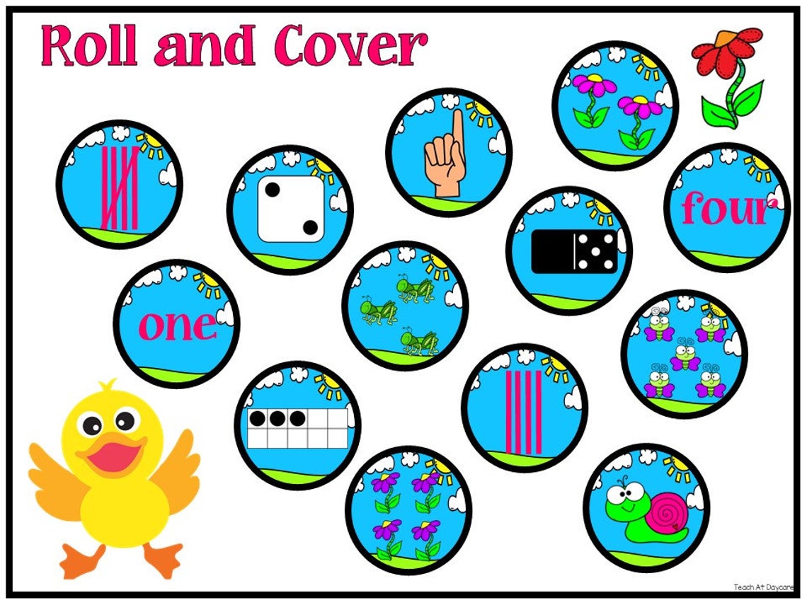 10 Printable Spring Themed Kindergarten Math Center Games and ...