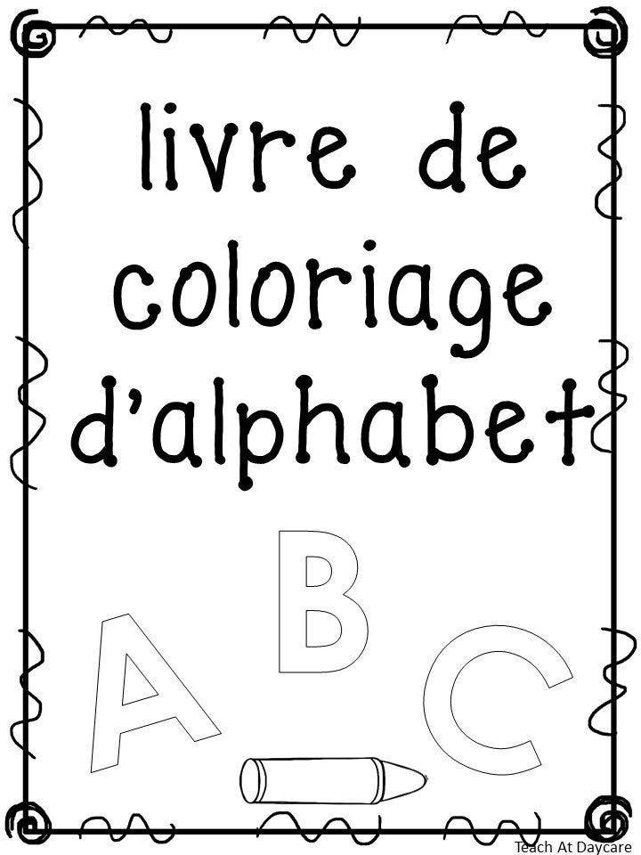 27 Printable French Alphabet Coloring Book Worksheets Etsy