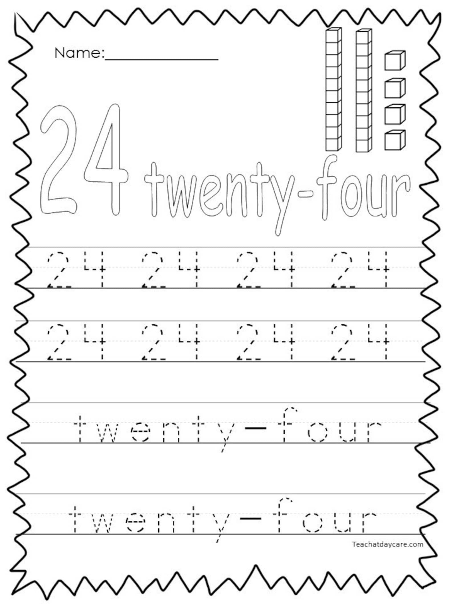 10 printable numbers 21 30 tracing worksheets etsy