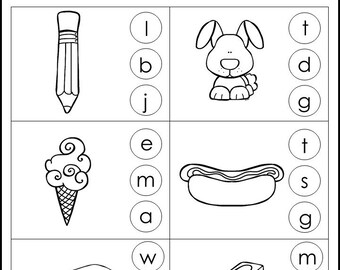 10 printable ending sounds worksheets preschool 1st grade etsy singapore