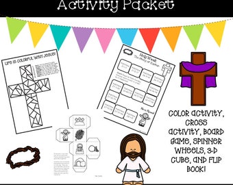 The Story of Easter Learning Activities and Worksheets. Children's Bible Study, Youth Group.