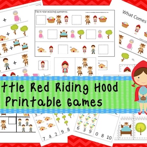 30 Little Red Riding Hood Games Download. Games and Activities in PDF files.