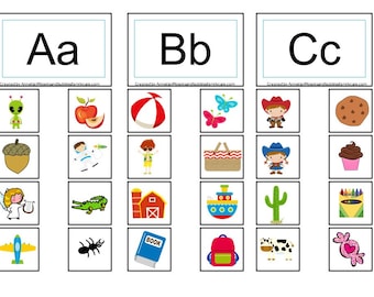 Alphabet Phonics Beginning Sounds Sort. Preschool and Kindergarten Phonics.