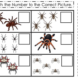 30 Spiders Printable Preschool Educational Games Download. Games and ...