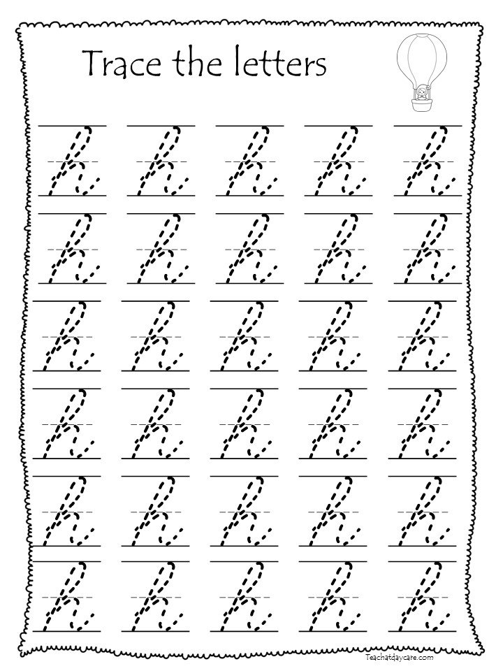 26 printable lowercase cursive trace the alphabet worksheets etsy
