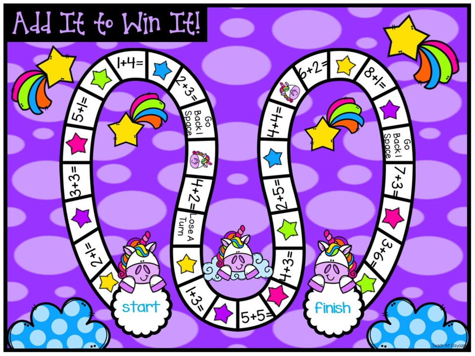 10 Printable Unicorn Themed Kindergarten Math Center Games and ...