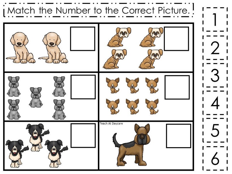 30 Dogs Printable Preschool Games Download. Games and | Etsy