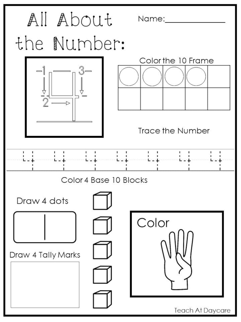 20 Printable All About the Numbers 1-20 Worksheets. Preschool ...