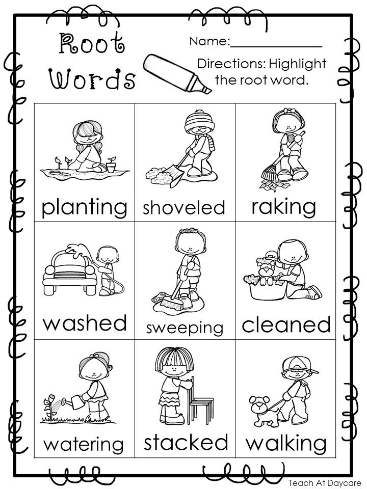 10 Printable Root Words Worksheets. 1st-3rd Grade ELA | Etsy