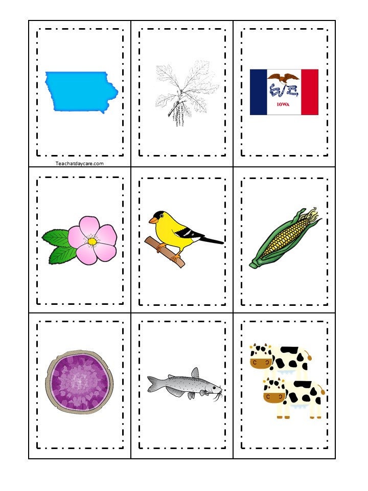 30 Iowa State Symbols themed Learning Games Download. ZIP | Etsy