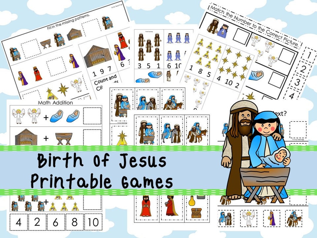 30 Birth of Jesus Games Download. Games and Activities in PDF Files. Etsy