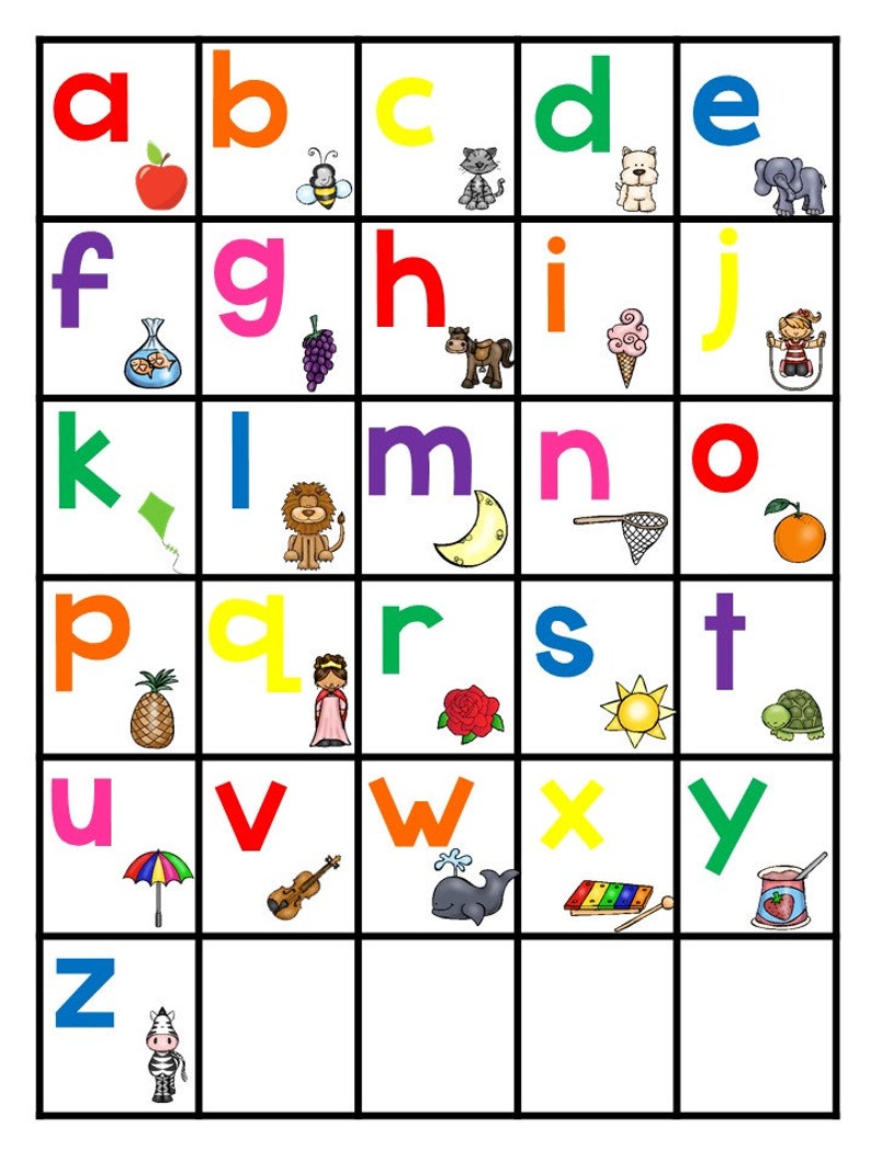 printable lowercase alphabet phonics work mats with 26 etsy