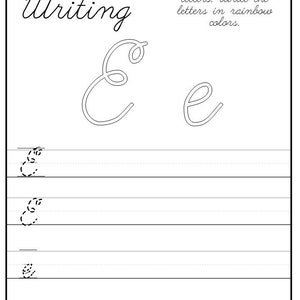 26 Printable Cursive Alphabet Rainbow Trace and Write the Letters ...
