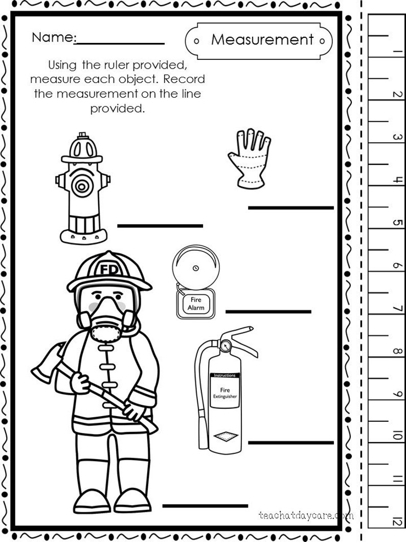 10 printable measuring with a ruler worksheets preschool
