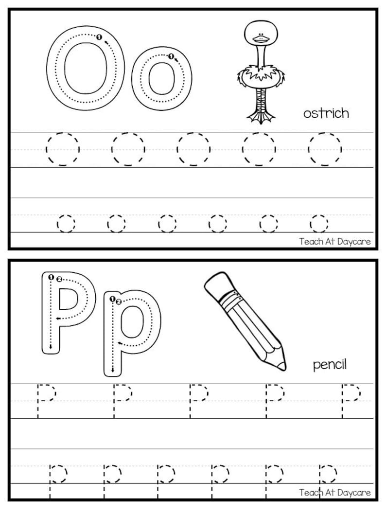 26 ABC Phonics-traceerkaarten. Handschrift en klanken voor kleuter en kleuterschool. afbeelding 8