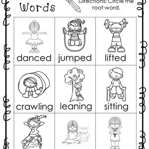 10 Printable Root Words Worksheets. 1st-3rd Grade ELA Worksheets. - Etsy