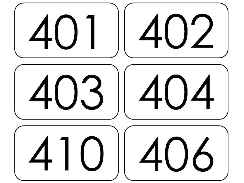 100 Printable Numbers 401-500 Flashcards. Preschool Thru Third Grade ...