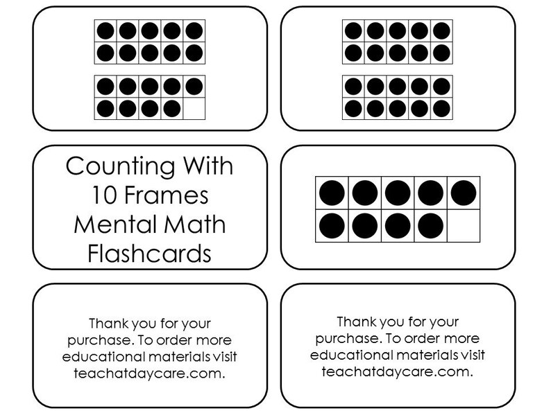 mental math flashcards