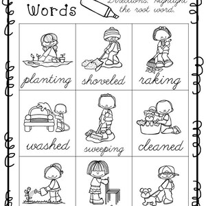 10 Printable Cursive Root Words Worksheets. 1st-3rd Grade ELA ...