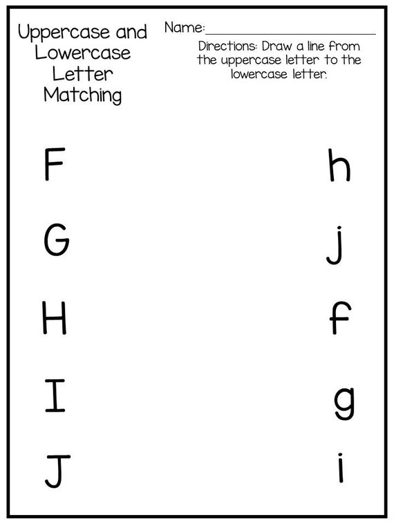 9 printable preschool alphabet worksheets letter recognition etsy