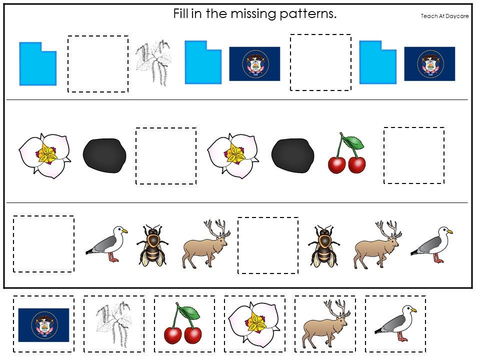 30 Utah State Symbols Themed Learning Games Download. ZIP File ...