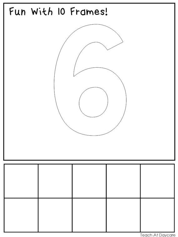 60 printable fun with 10 frames numbers 1 10 worksheets etsy