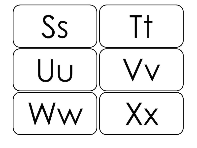 26 printable alphabet flashcards upper and lowercase etsy
