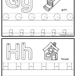 26 ABC Phonics-traceerkaarten. Handschrift en klanken voor kleuter en kleuterschool. afbeelding 4