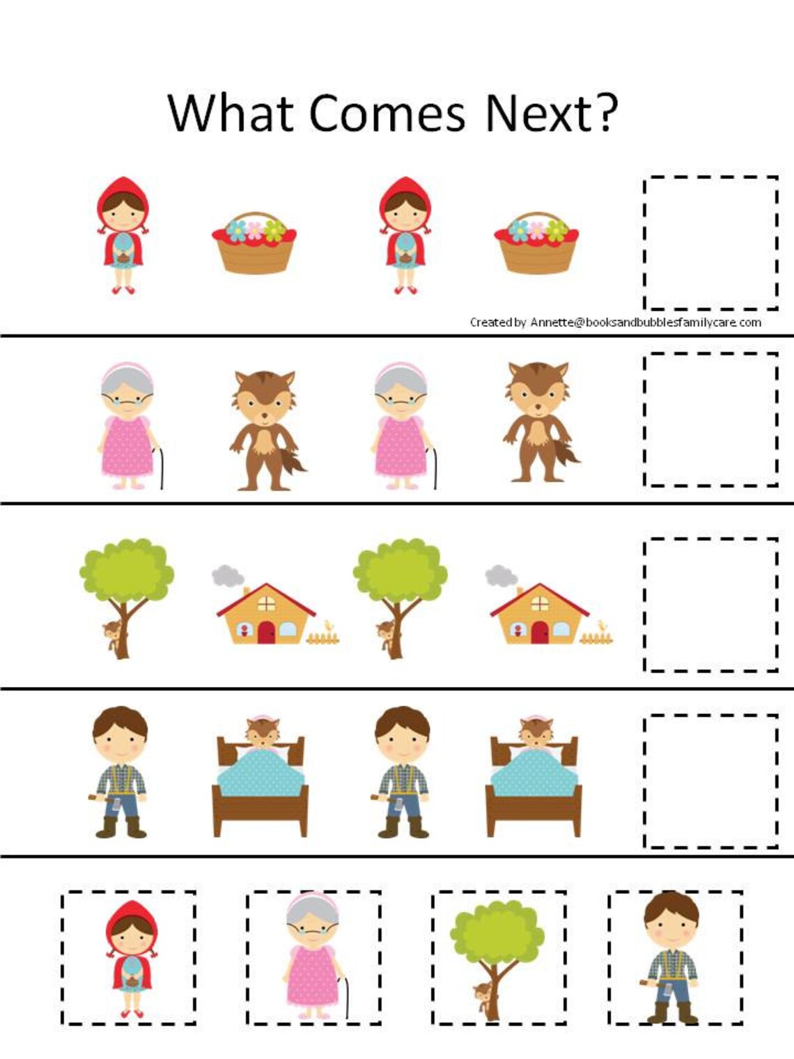 30 Little Red Riding Hood Games Download. Games and Activities Etsy