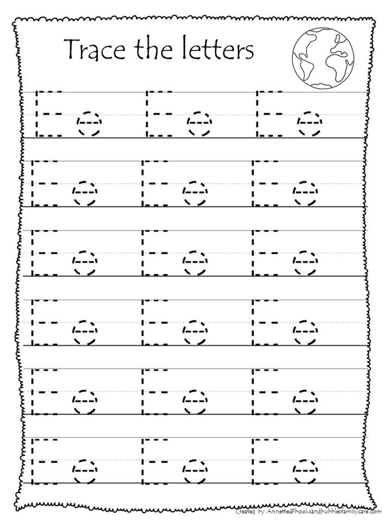 26 Printable Trace the Alphabet Worksheets. Preschool-kdg Phonics ...