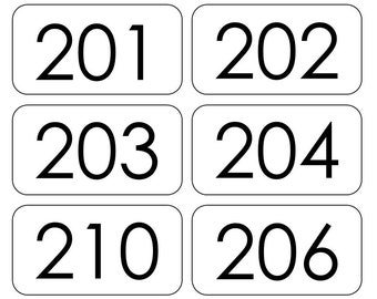 100 Printable Numbers 201-300 Flashcards. Preschool Thru Third
