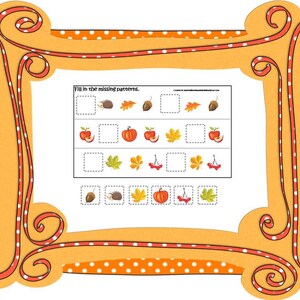 30 Fall Harvest Games Download. Games and Activities in PDF files. image 3