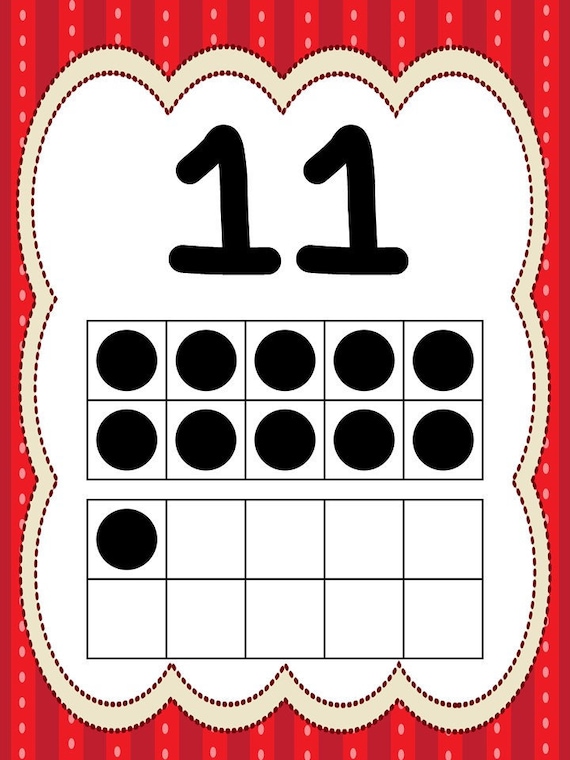 10 printable numbers 11 20 ten frame counting posters full etsy new zealand