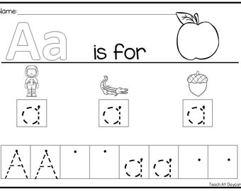 Alphabet Phonics Worksheet, Preschool Letter Tracing (PDF Pattern)