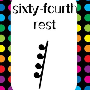 7 Printable Music Rests Posters. Full Page Classroom Wall Charts. 8.5 X ...