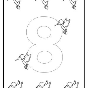 21 Printable Number Coloring Book Worksheets. Numbers 1-20. Preschool-Kindergarten Numbers and Math. image 9