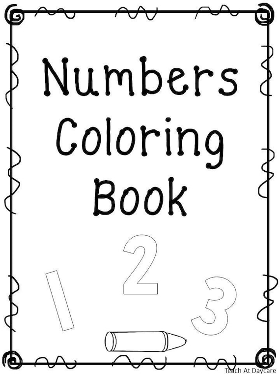 21 printable number coloring book worksheets numbers 1 20 etsy