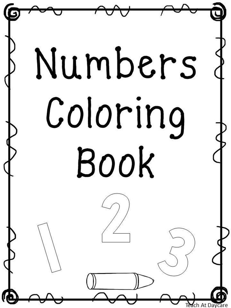 21 Printable Number Coloring Book Worksheets. Numbers 1-20. - Etsy