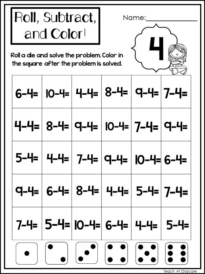 10 Printable Roll Subtract And Color Worksheets Numbers Etsy 10-printable-roll-subtract-and-color-worksheets-numbers-etsy