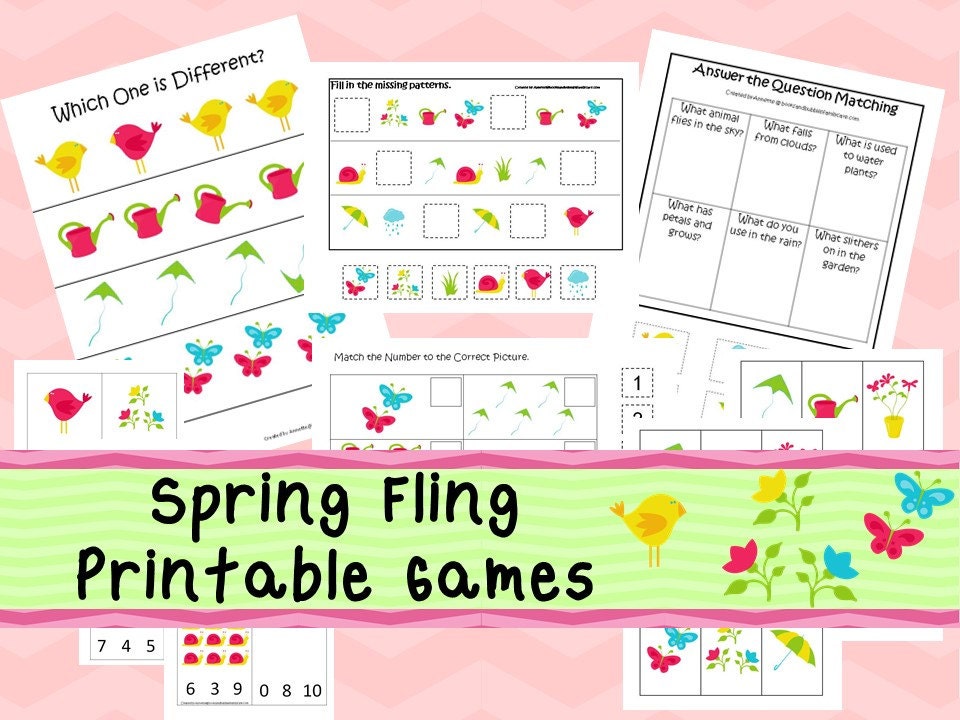 30 Spring Games Download. Games and Activities in PDF files.