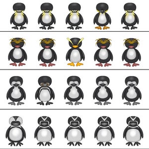 30 Penguins Printable Preschool Educational Games Download. Games and ...