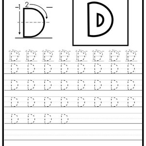 26 Printable Uppercase Alphabet Tracing Worksheets. Preschool ...